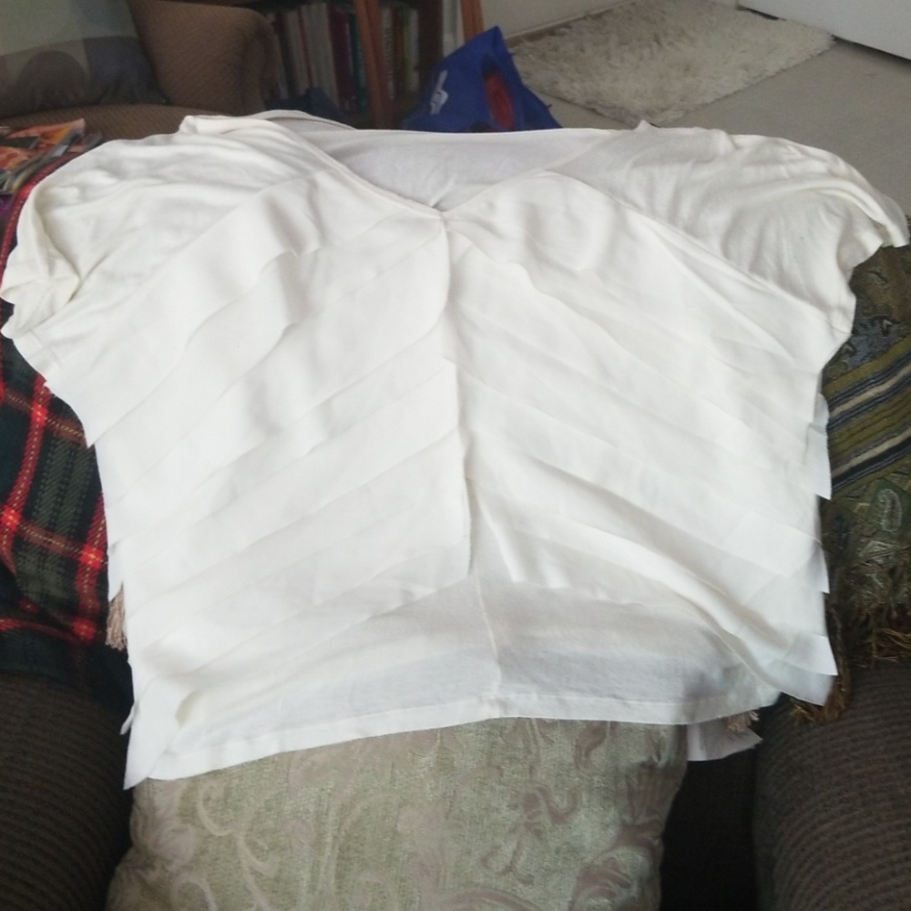 Old Navy Chiffon Ruffles Front Tee